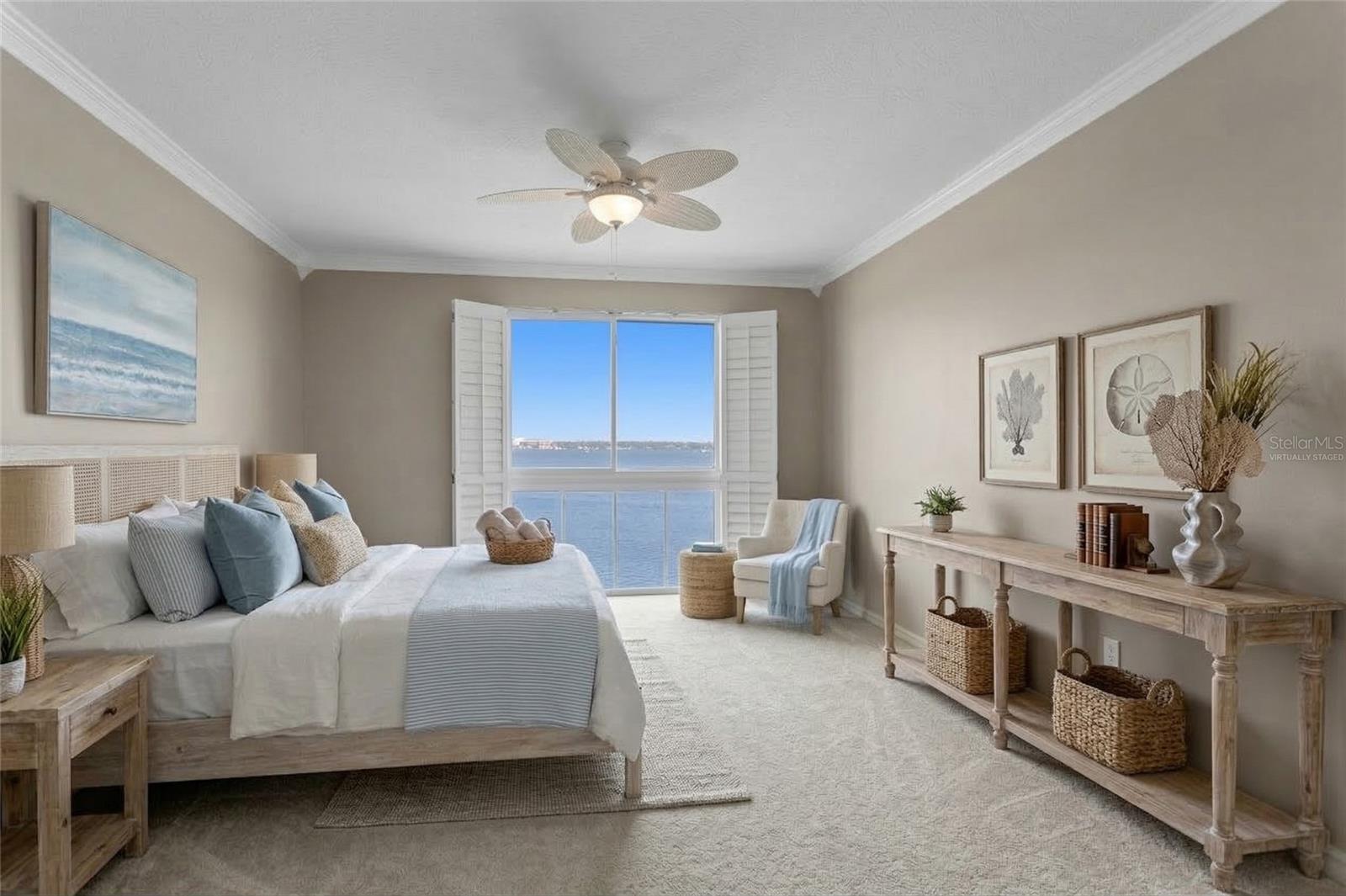 Virtually Staged Primary Bedroom