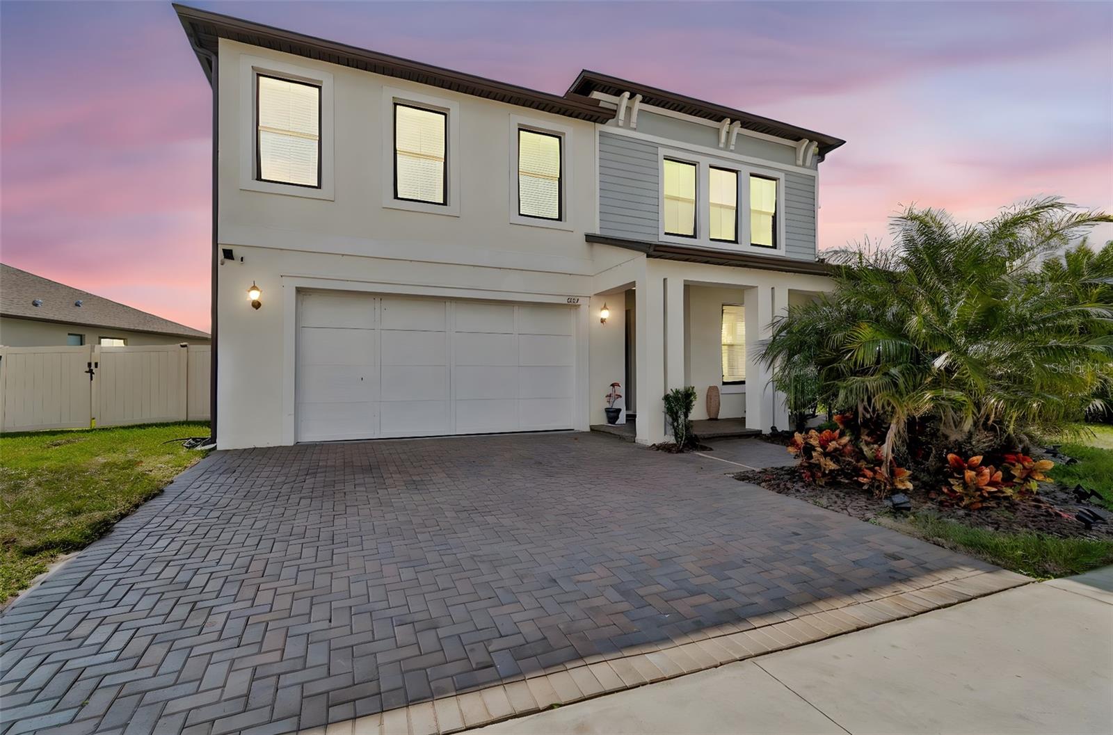 Beautiful elevation and large paved driveway