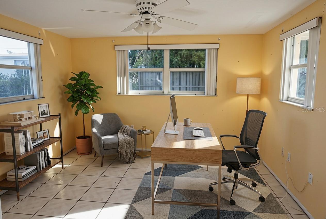 staged-extra room for 3rd bedroom/office