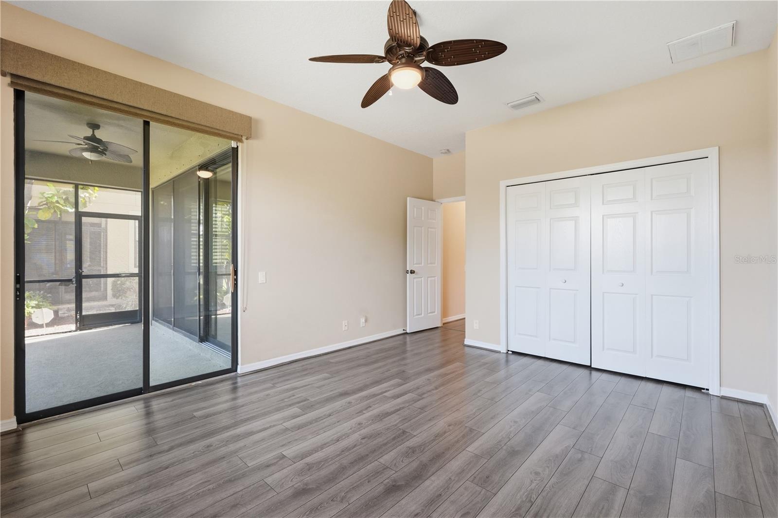 First floor bedroom with porch access