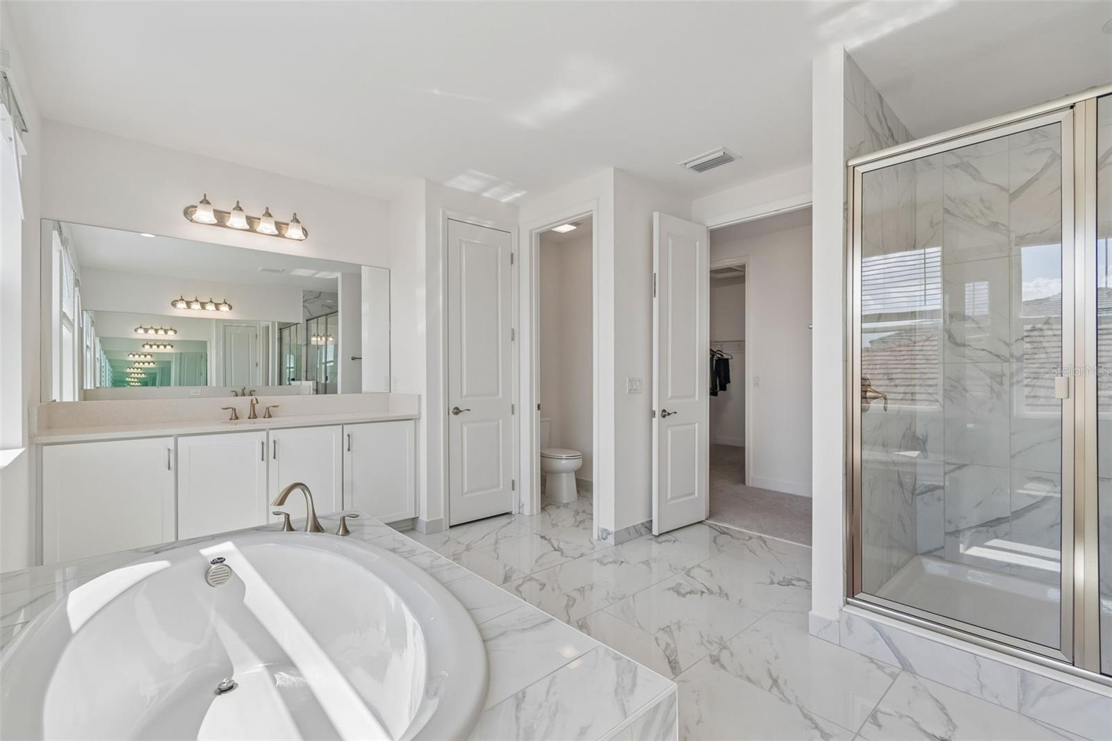 Split vanities...with lots of storage!