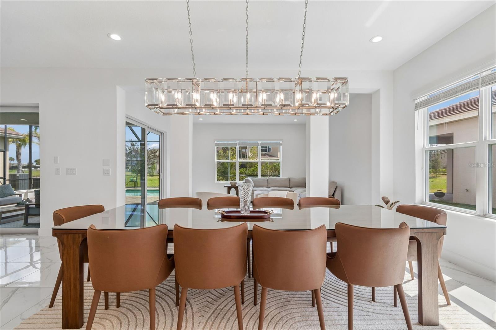 The considerably large dining area can handle a large table for gathering with family and friends!