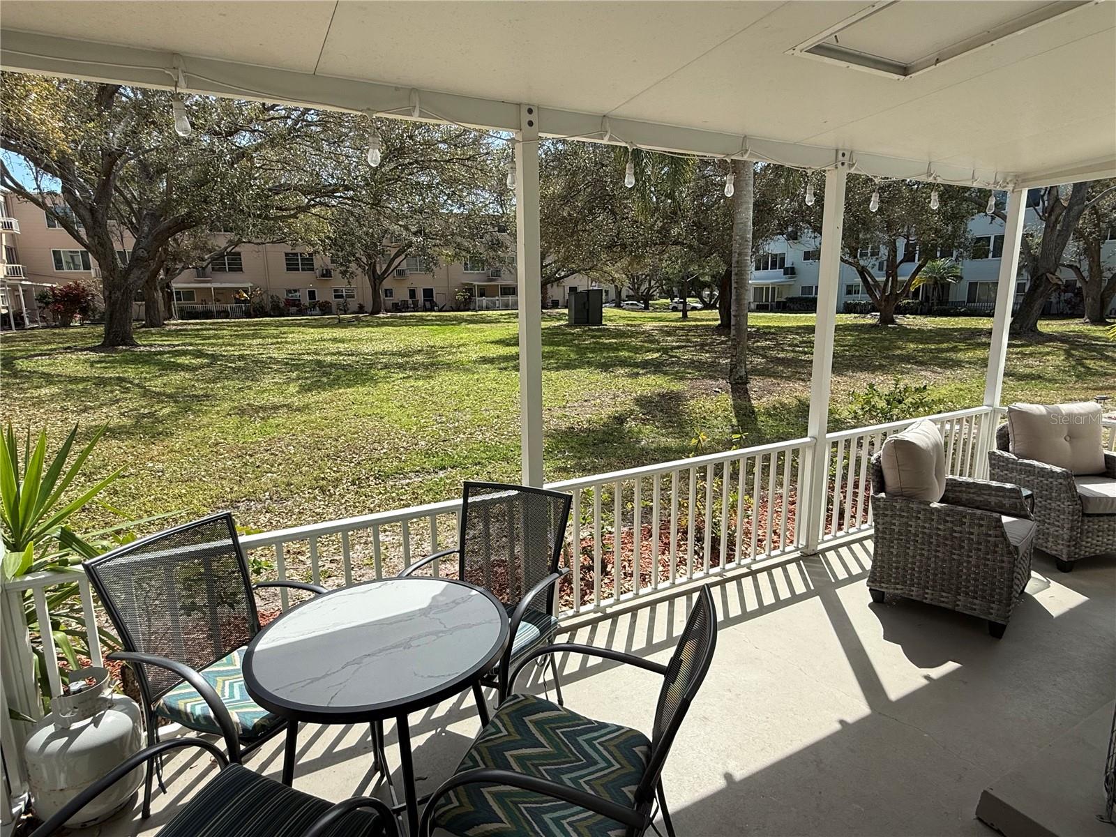 Rear patio with aluminum covering