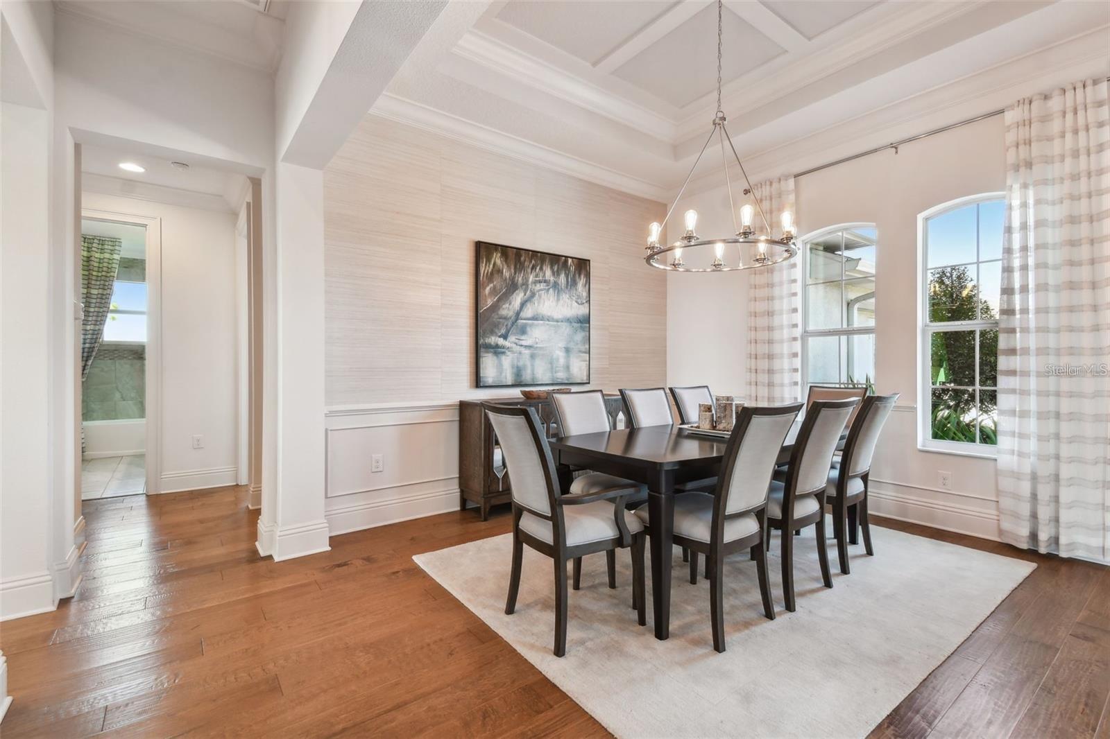 Model Home Furnished Formal Dining Room for visualization