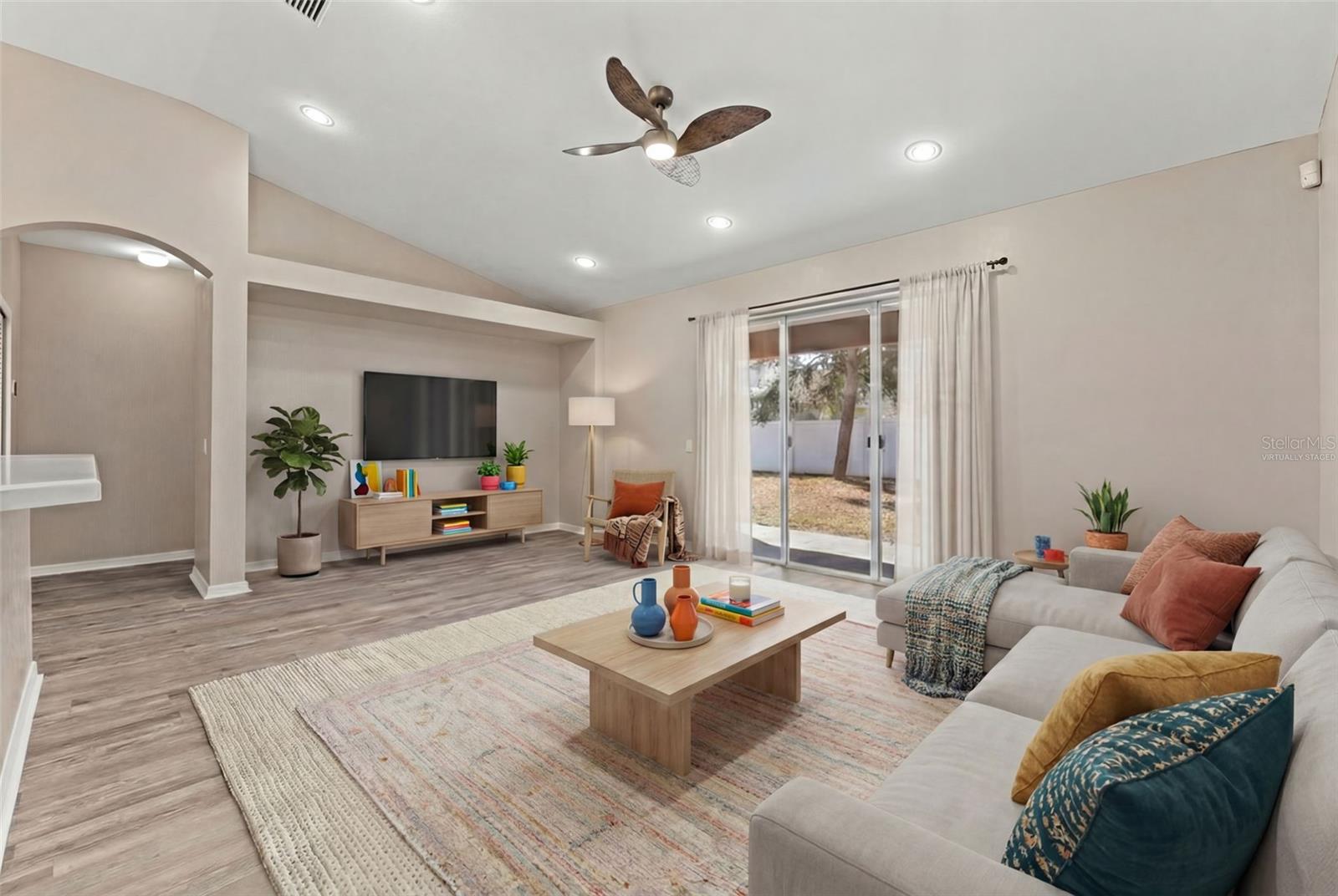 Virtually Staged Family Room/Den