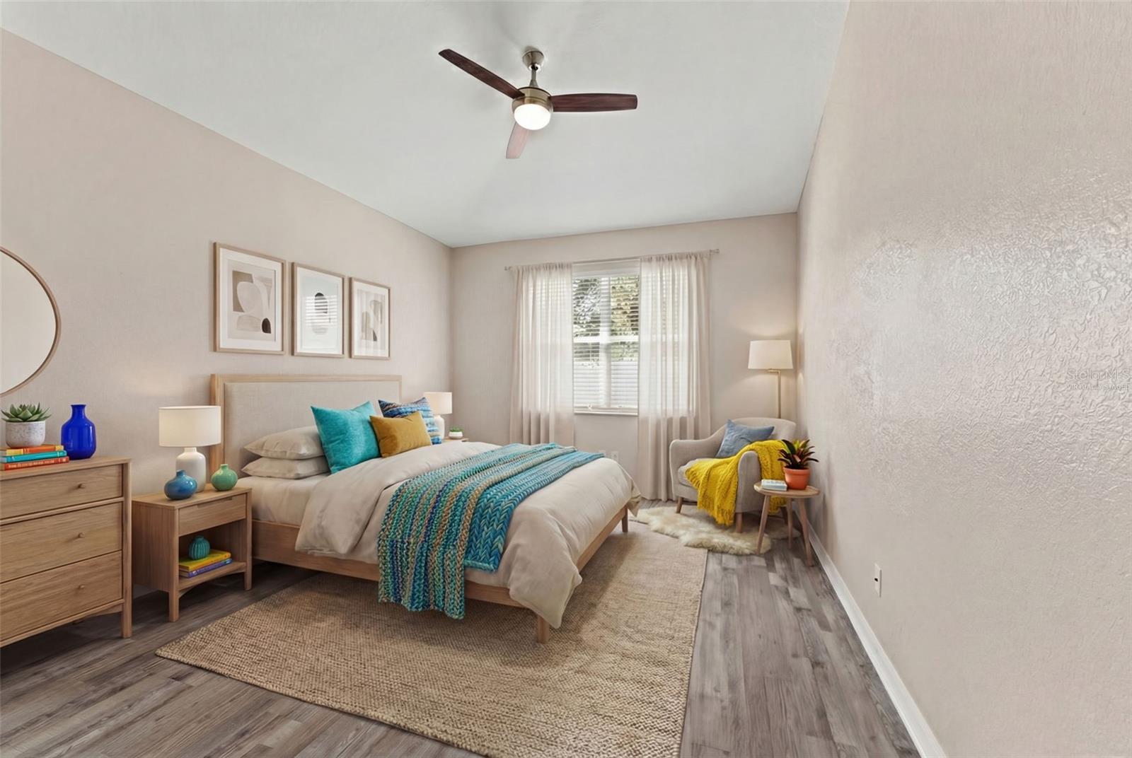 Virtually Staged 3rd Bedroom