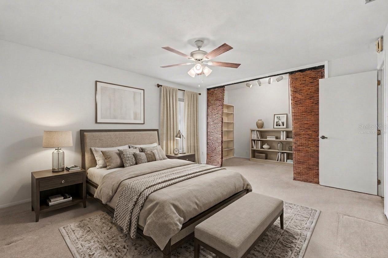 Virtually Staged. Master bedroom.