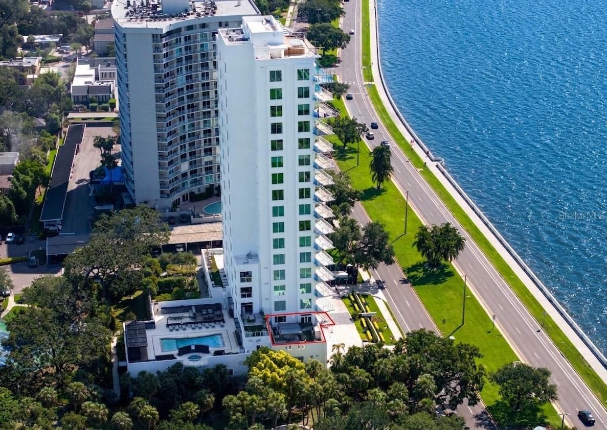 Location of Private Terrace outside of Kitchen