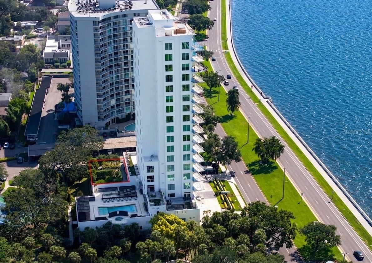 Location of Private Rear Outdoor Terrace