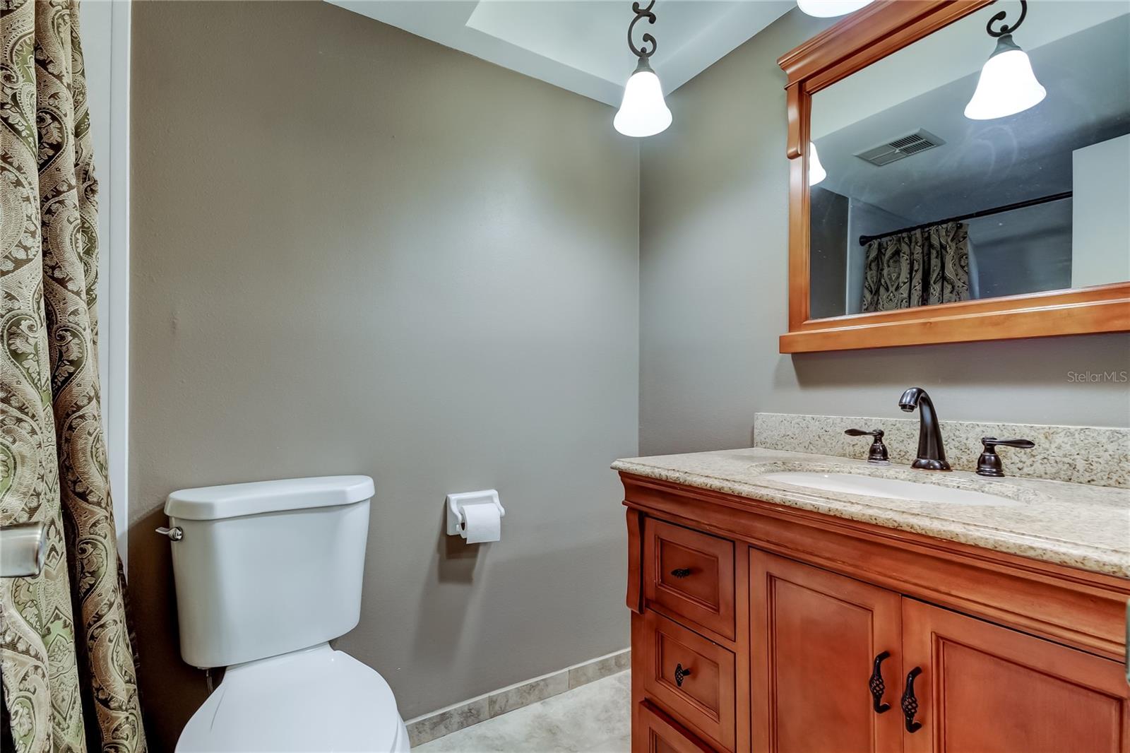 Updated Bath with Granite Countertop