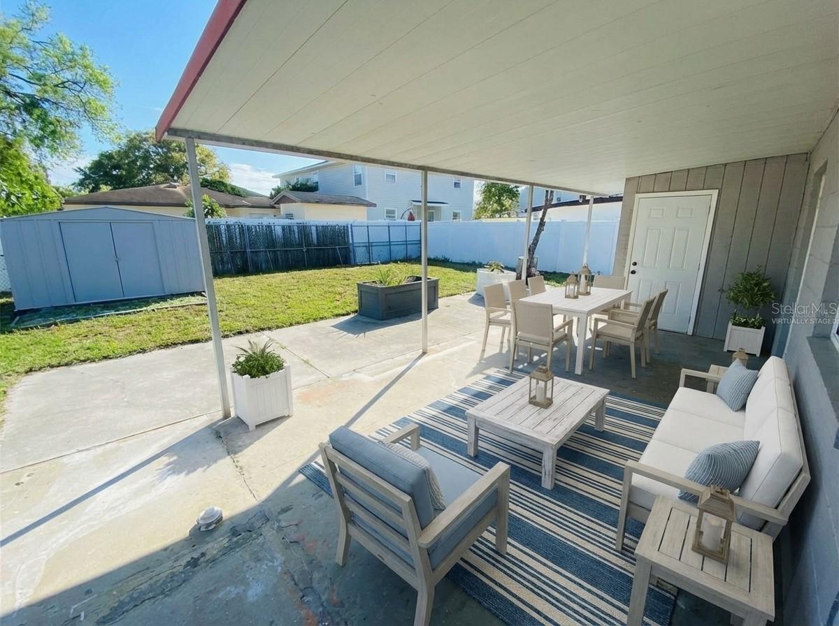 patio virtually staged