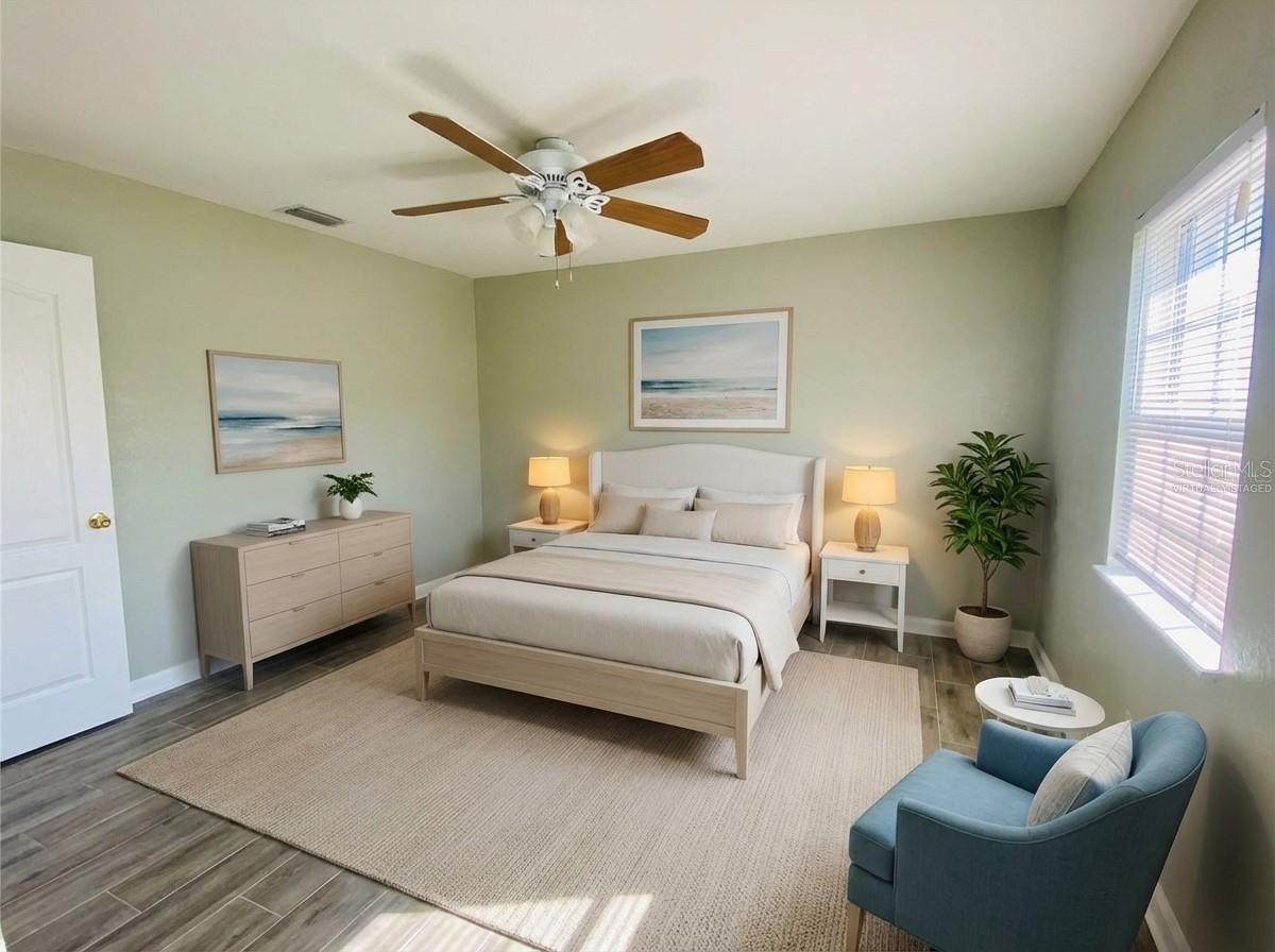 bedroom virtually staged