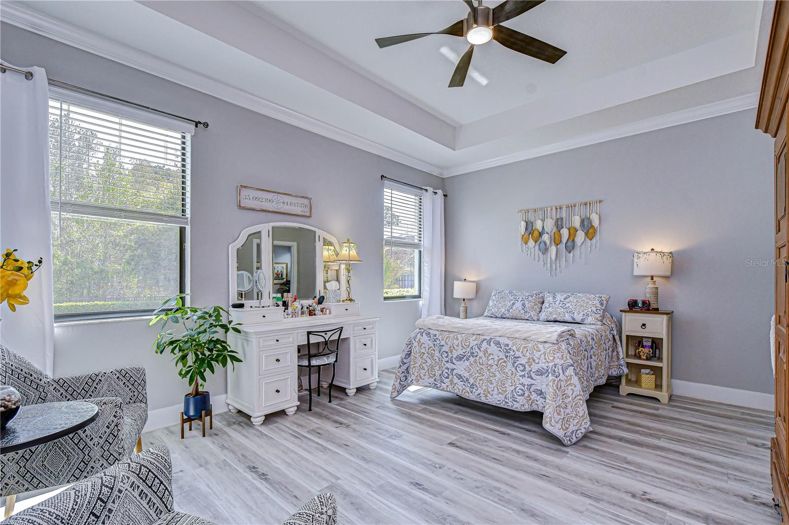 Private owner’s suite tucked away from the rest of the home.