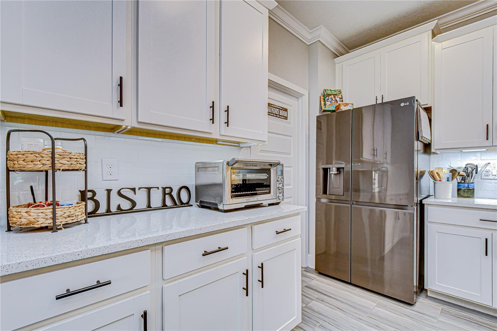 Elegant Cambria Quartz countertops throughout the kitchen.
