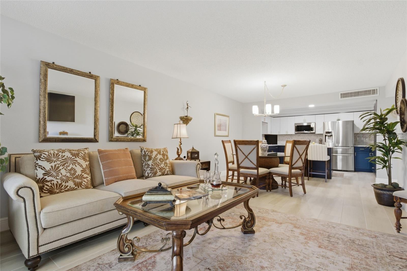 Living Room, Dining Room Kitchen View