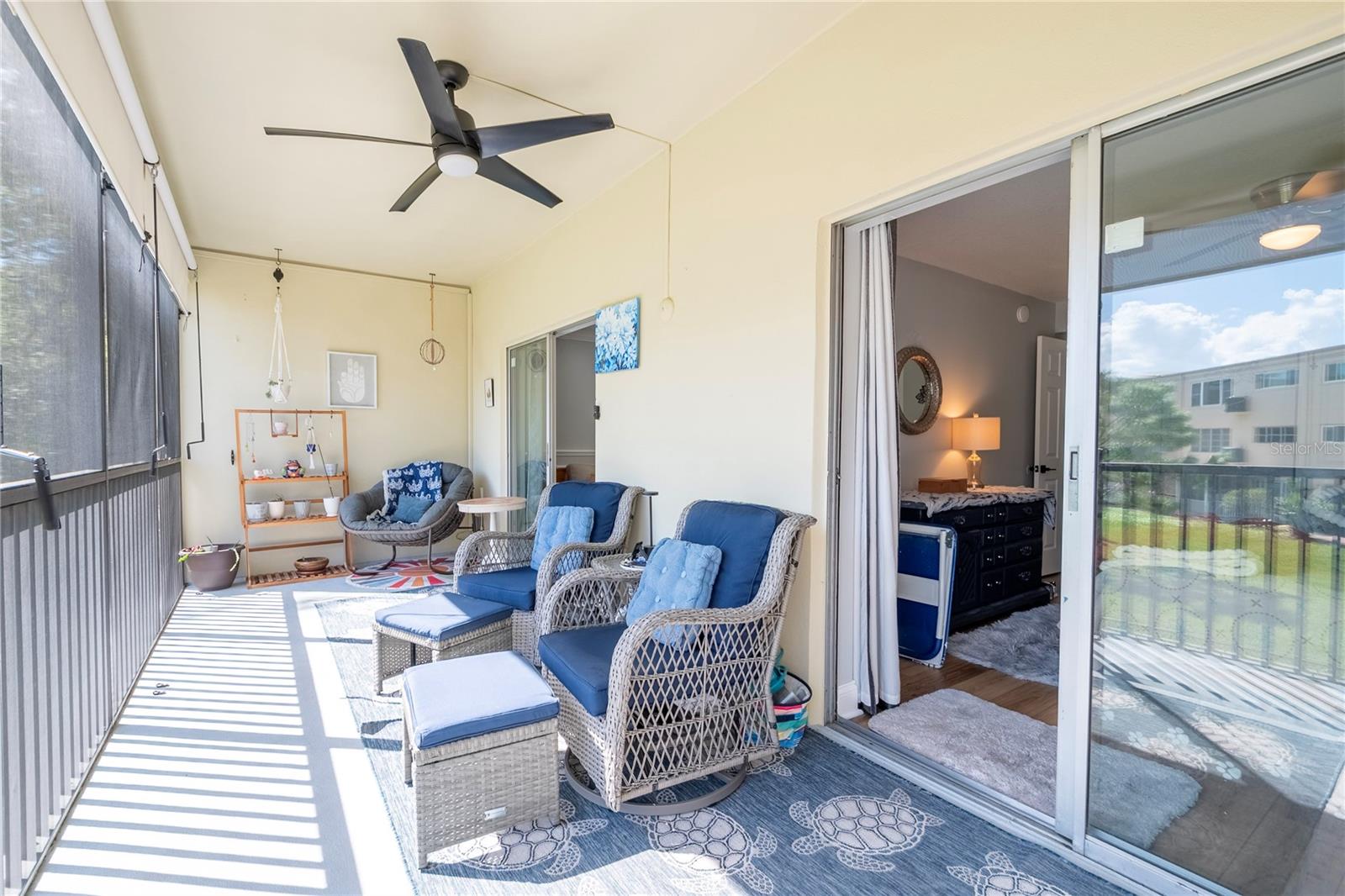 Living room and primary bedroom have access to the Florida room