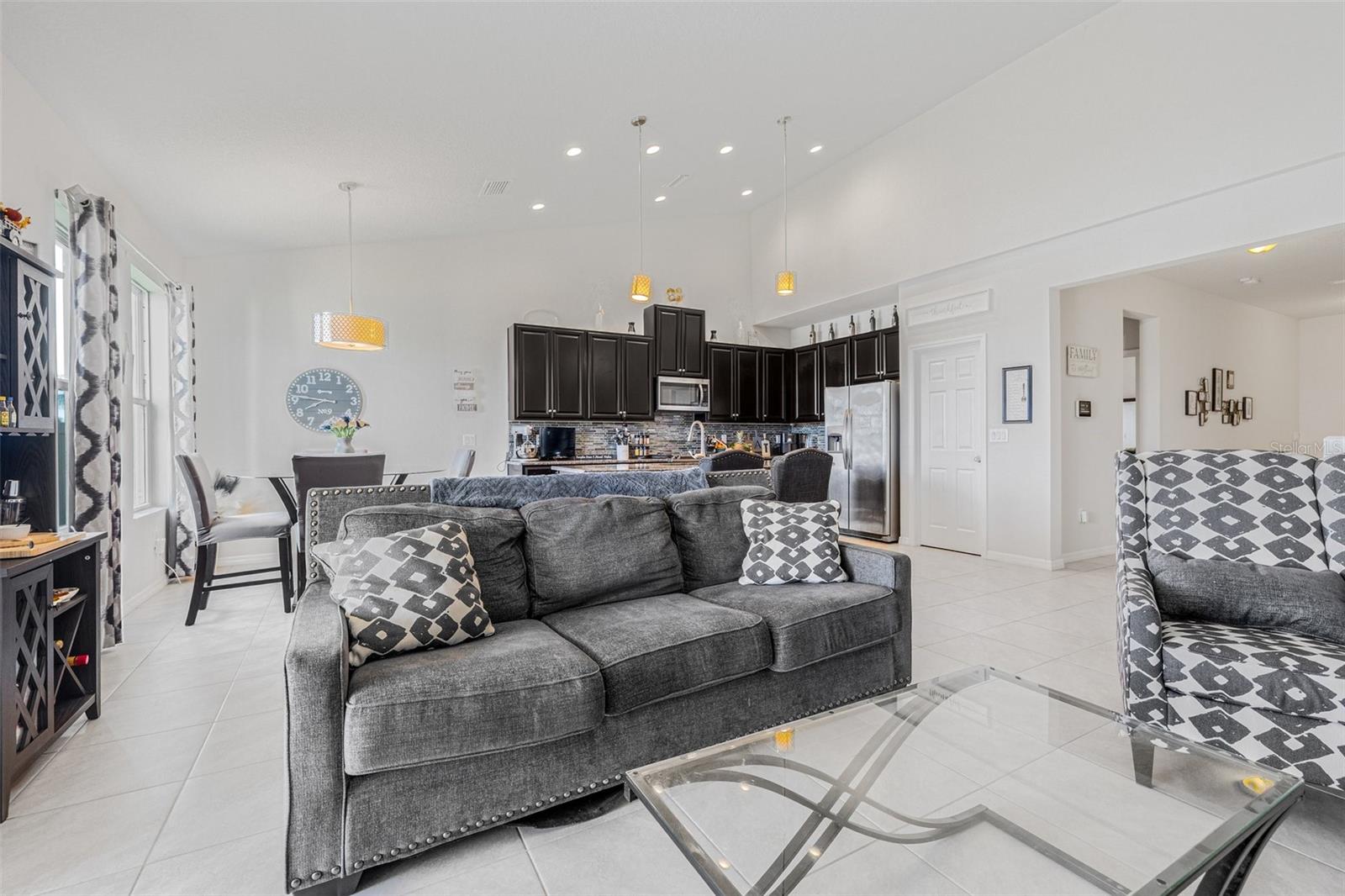 Open Concept Living Space with Vaulted Ceilings