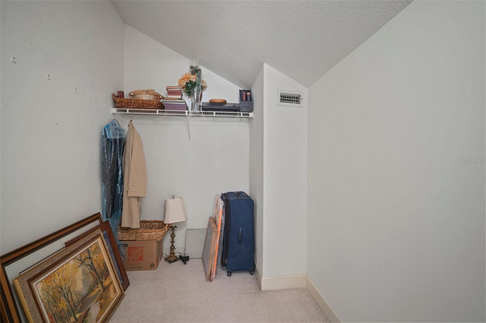 Large walk-in closet for upstairs bedroom