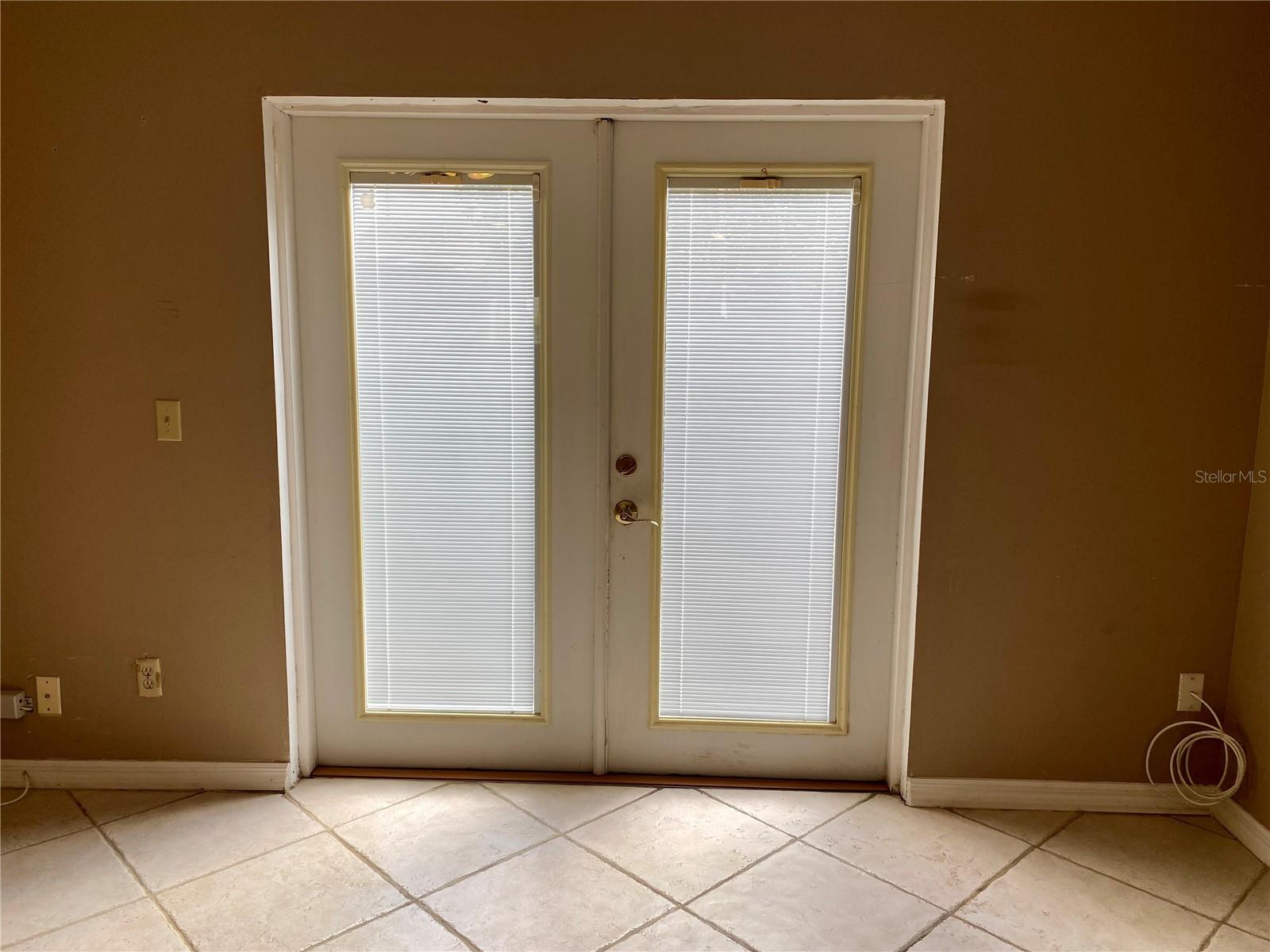 French Doors with Built in Blinds