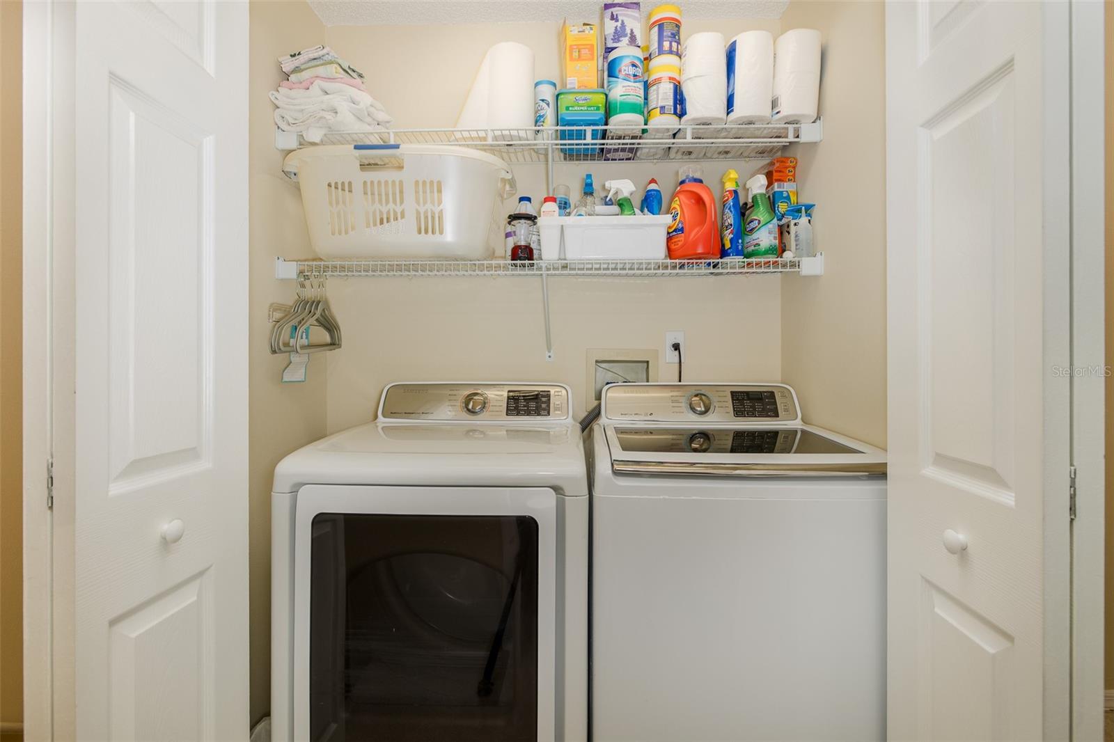 Laundry closet located on second floor