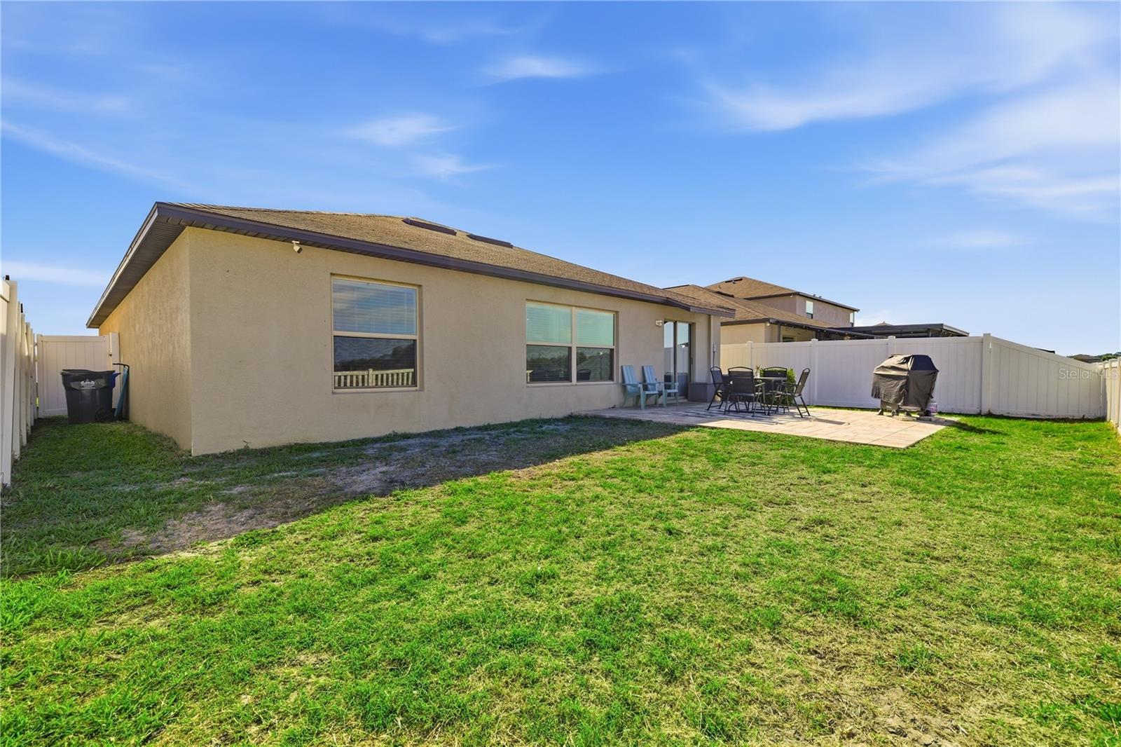 Spacious Backyard has plenty of room for a pool
