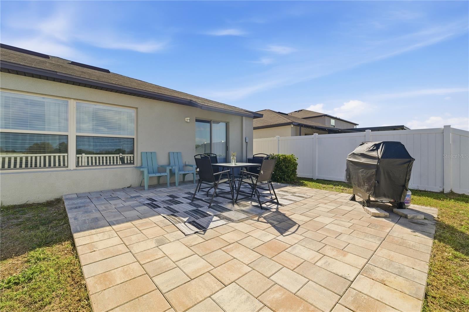 Gorgeous paver patio for relaxing, grilling and enjoying the day