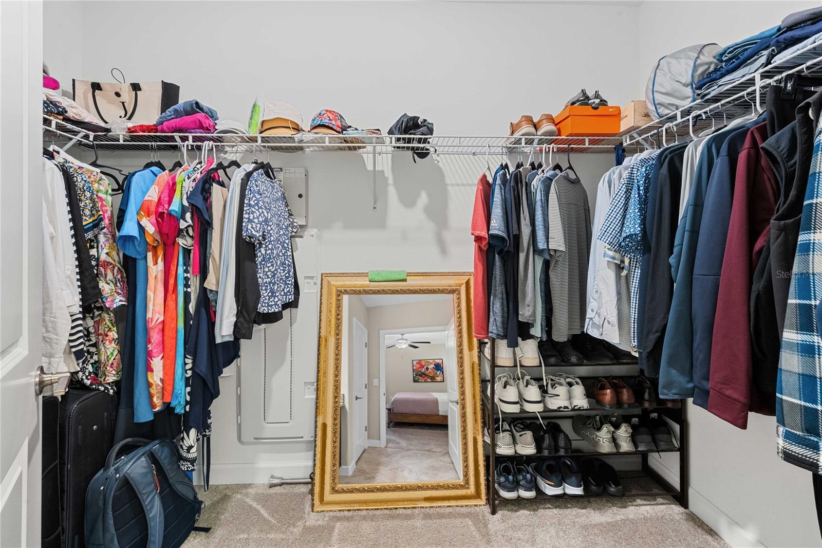 Owners walk in closet