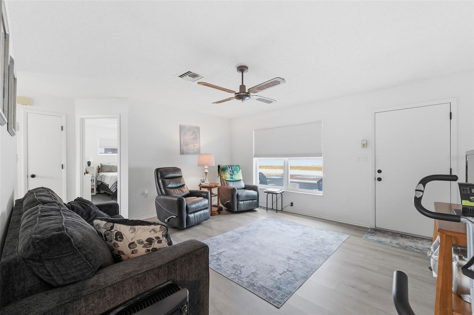 Living room from kitchen/dining entrance