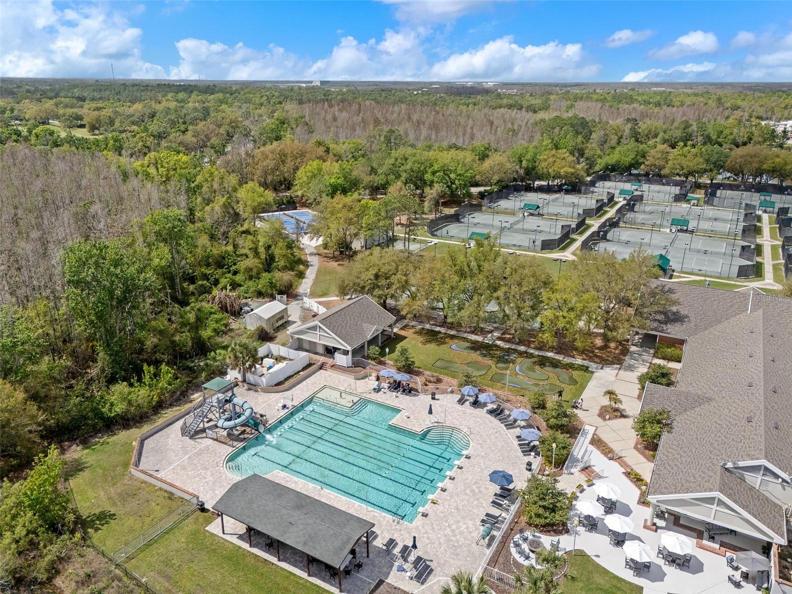 Community Pool, Pickleball Courts, Tennis Courts, Clubhouse.
