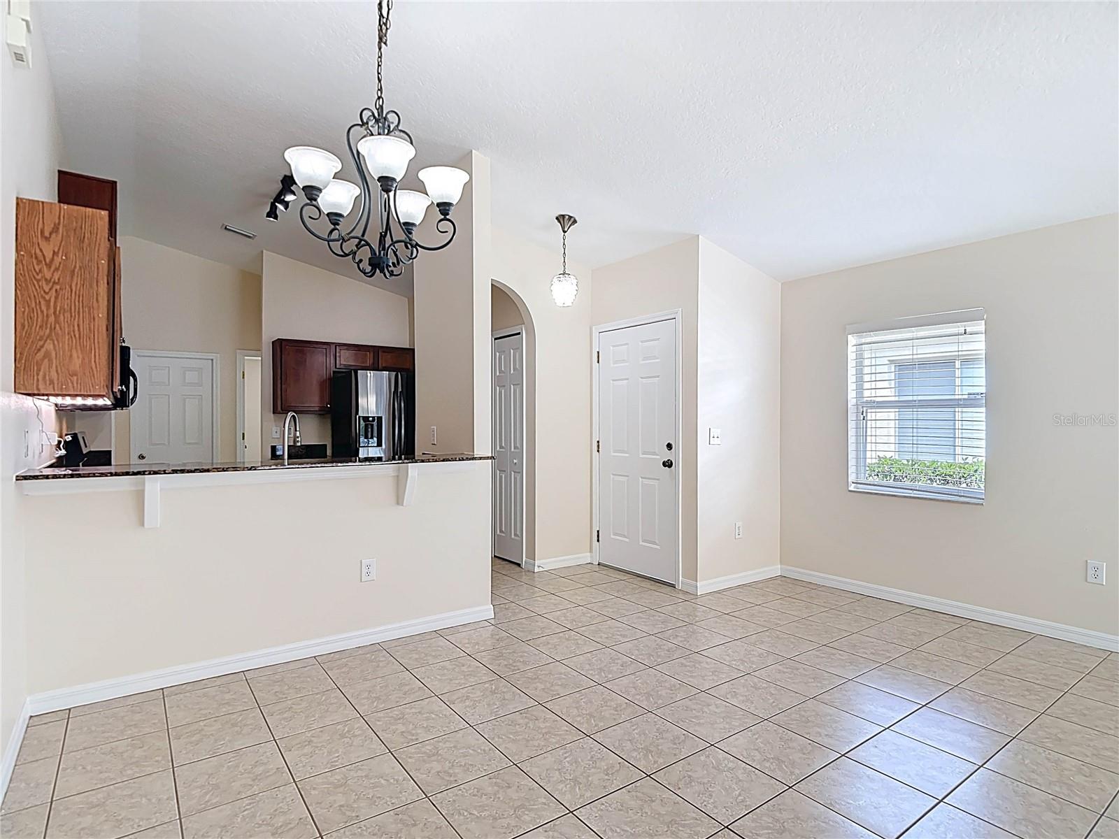 View towards the front door