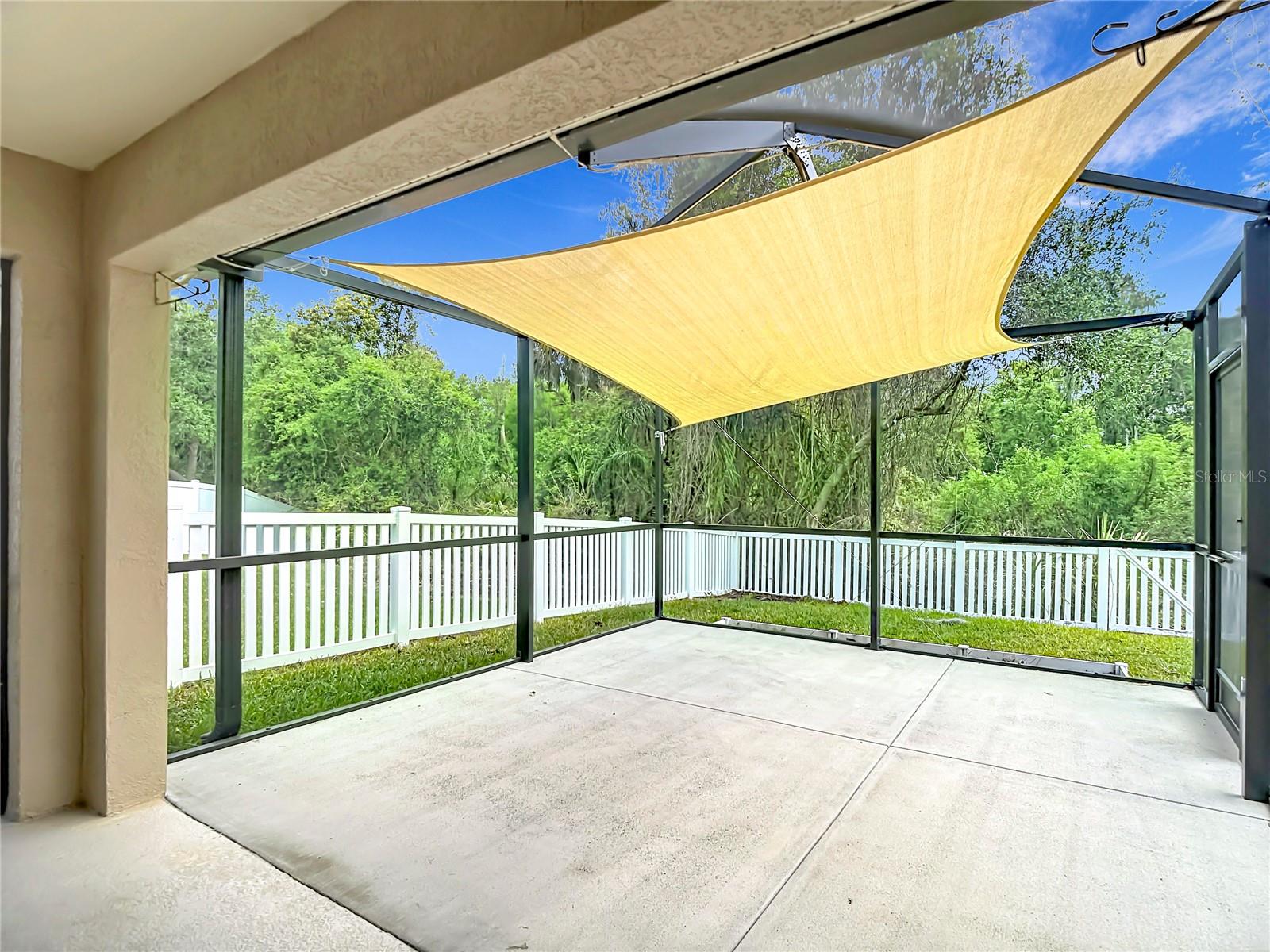 Screened in back patio
