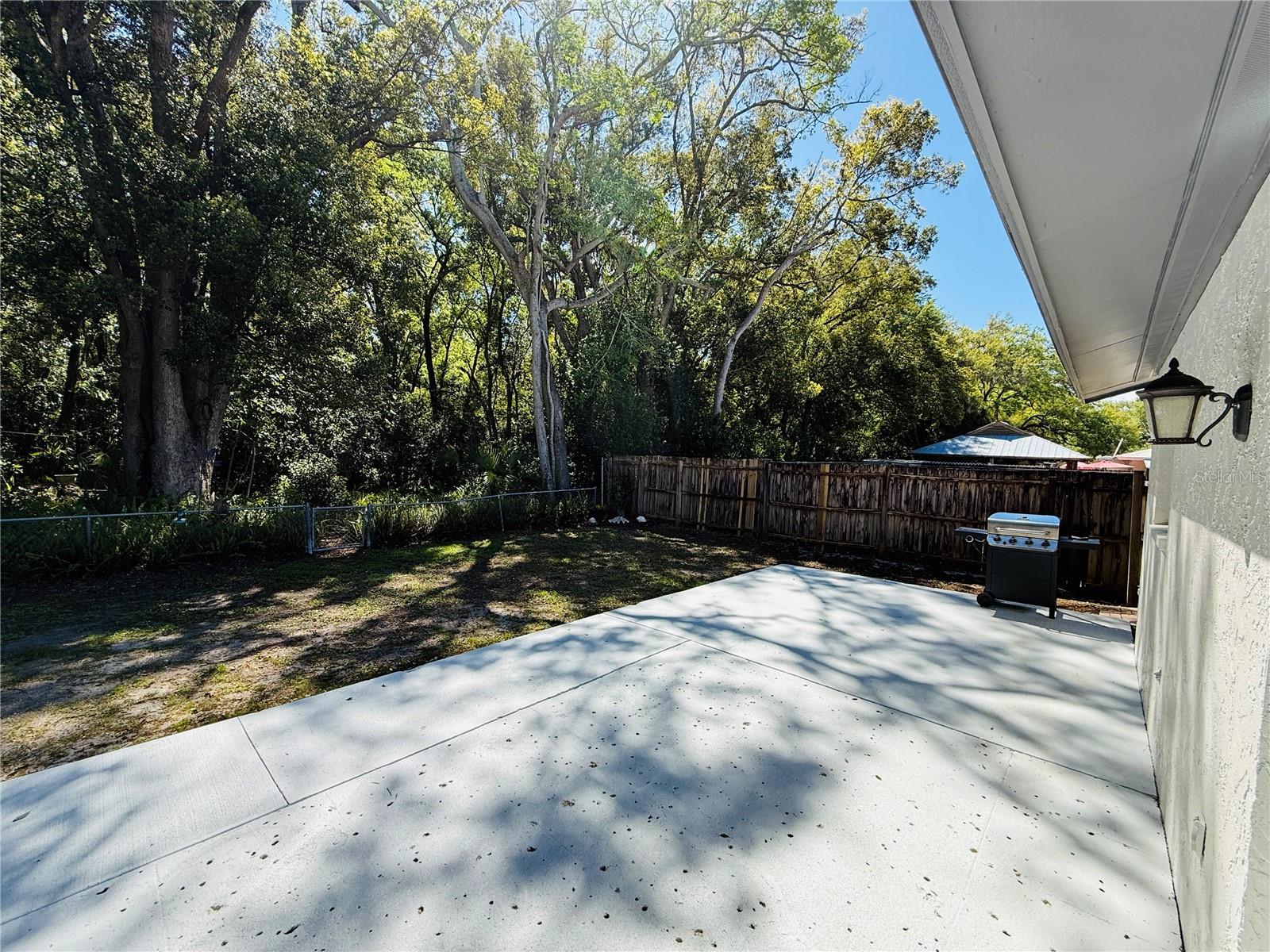 Virtually staged Backyard