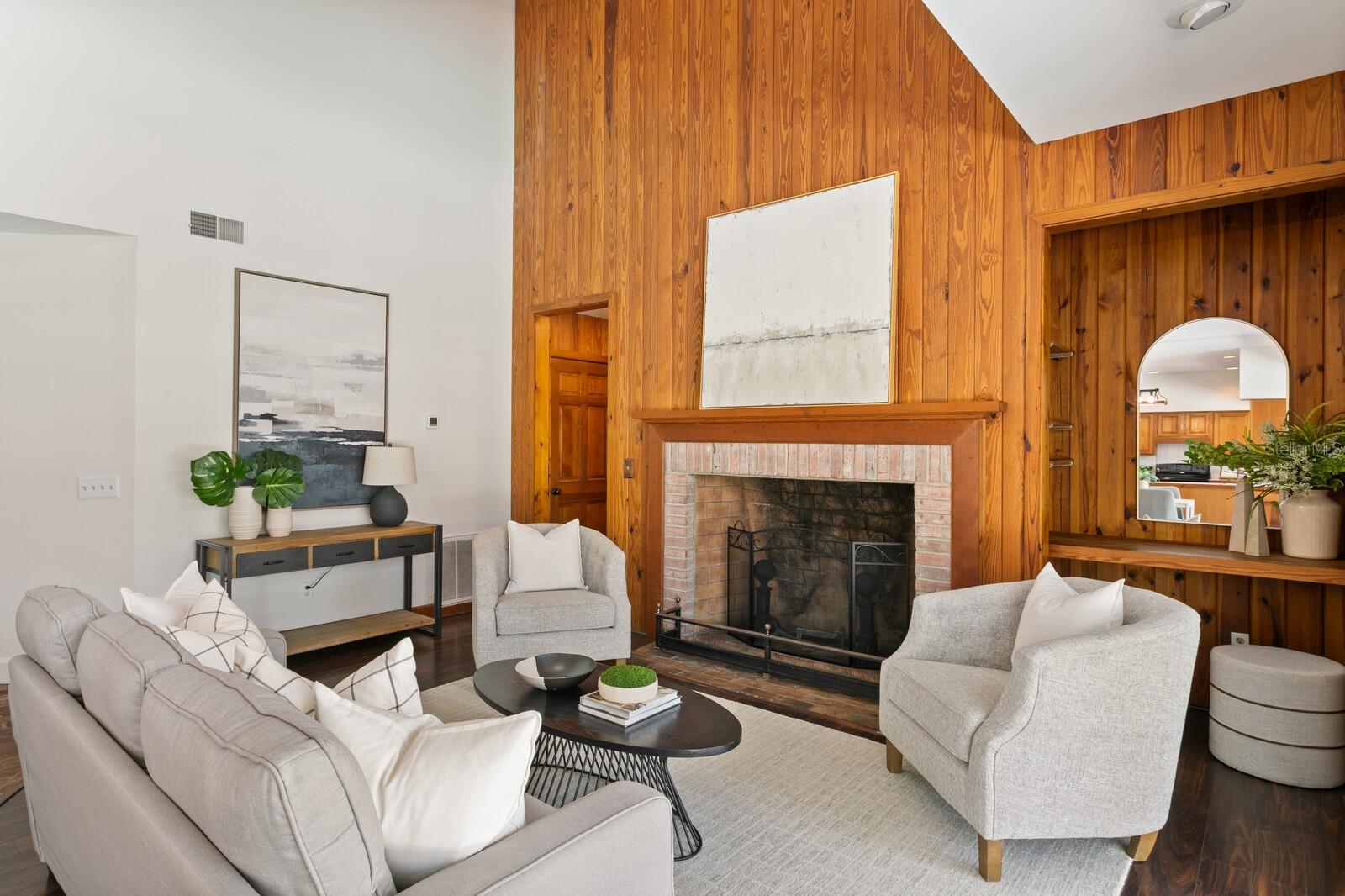 Wood Burning Fireplace