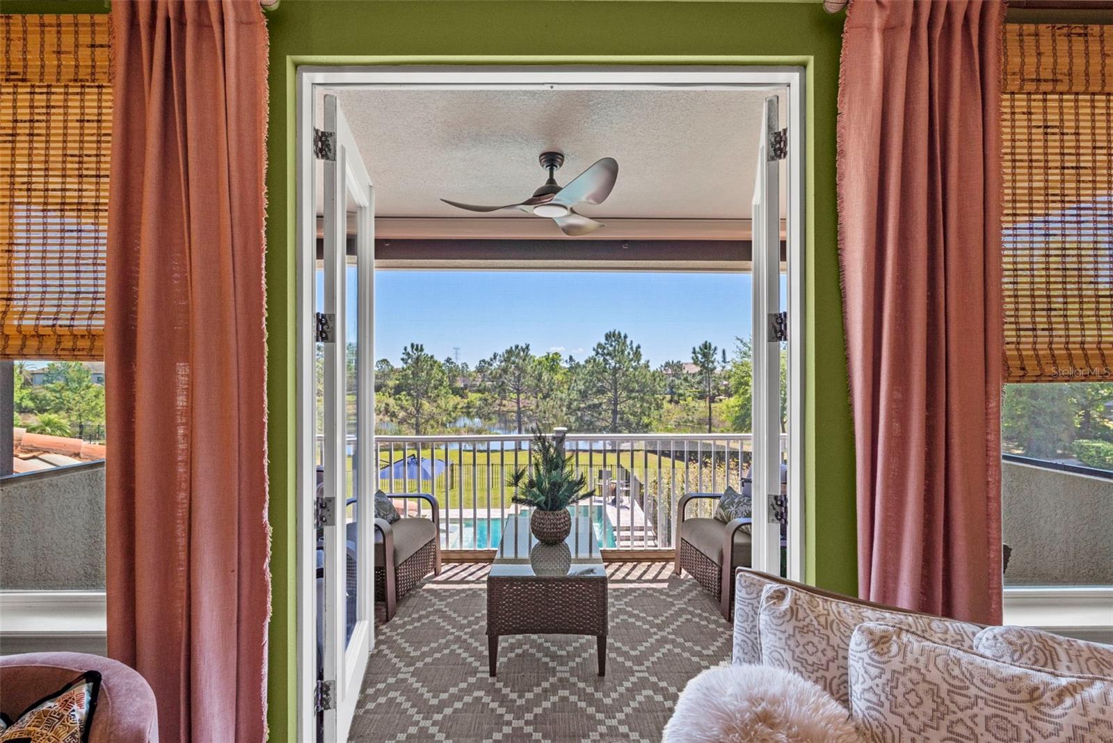 French Doors to balcony