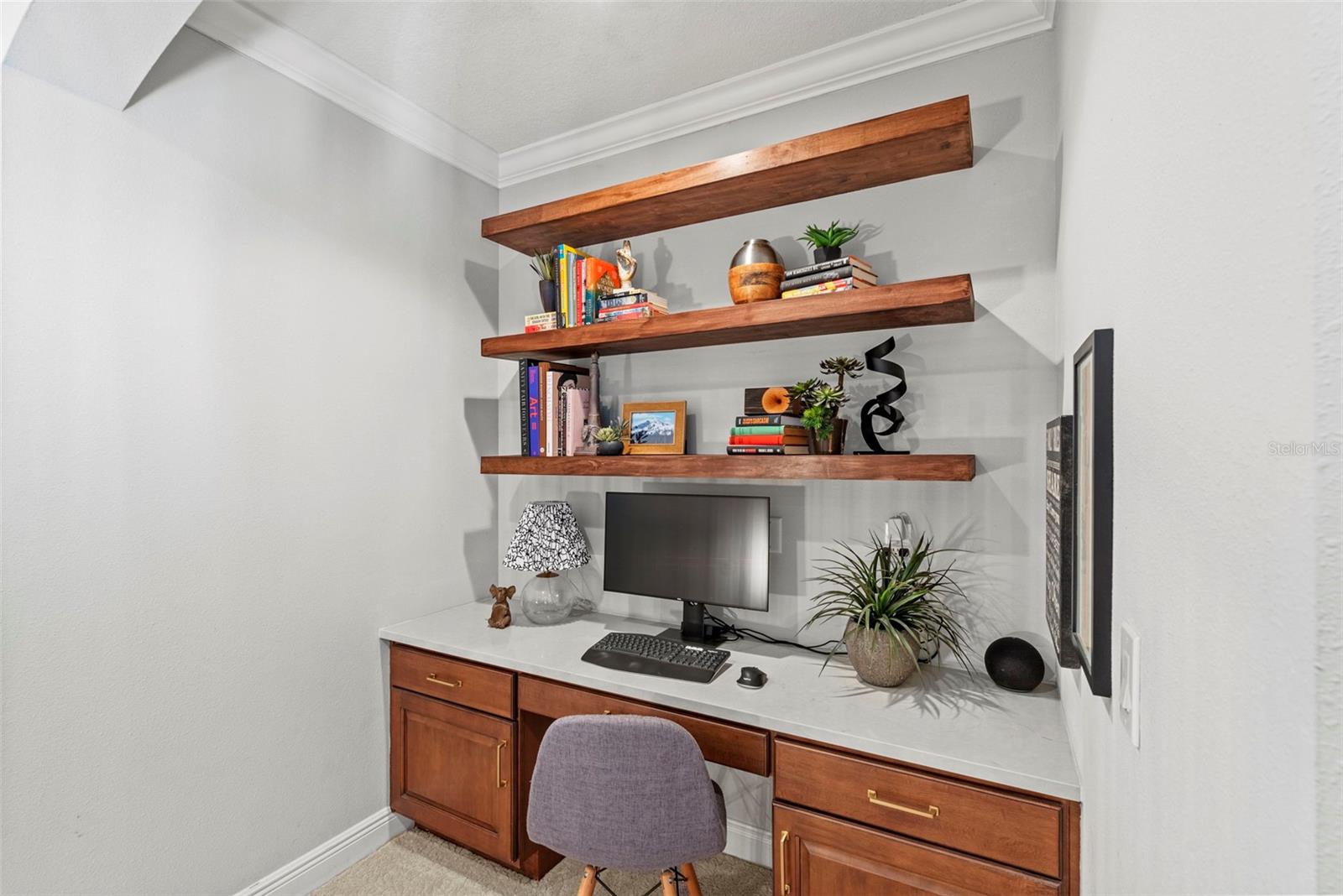 Built-in desk area second floor