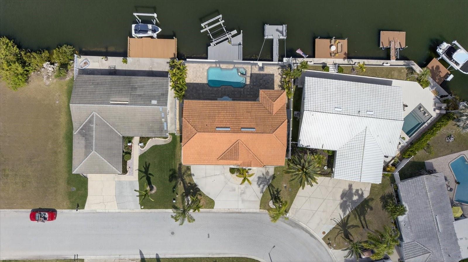 Aerial view of home