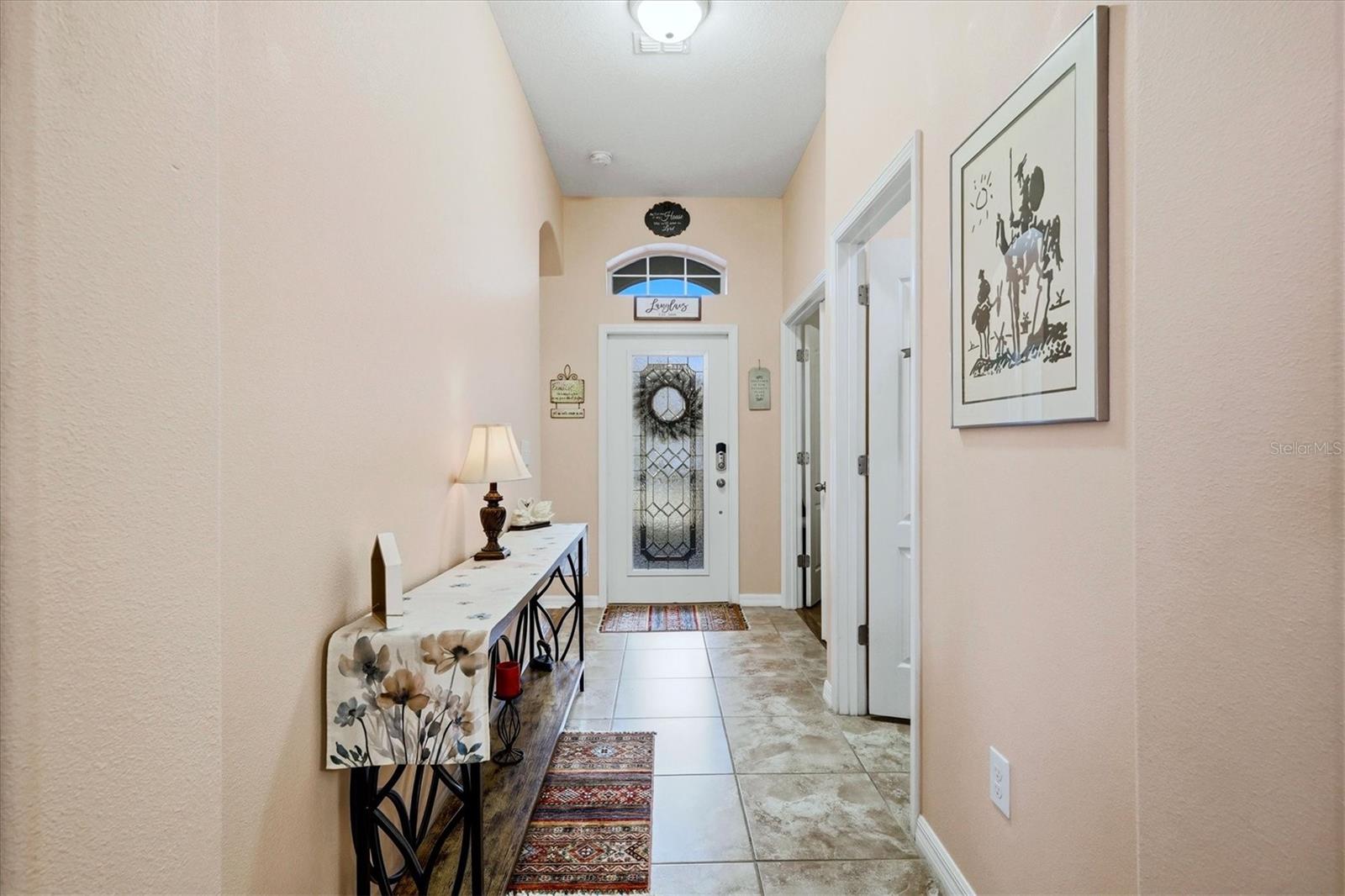 Pretty front door and foyer