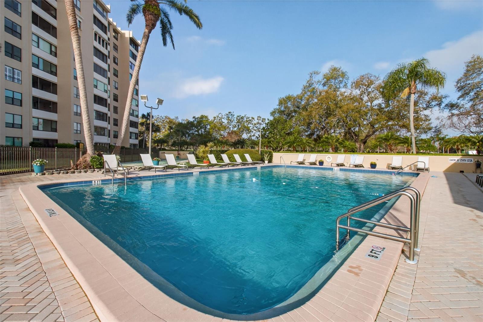 Heated swimming pool