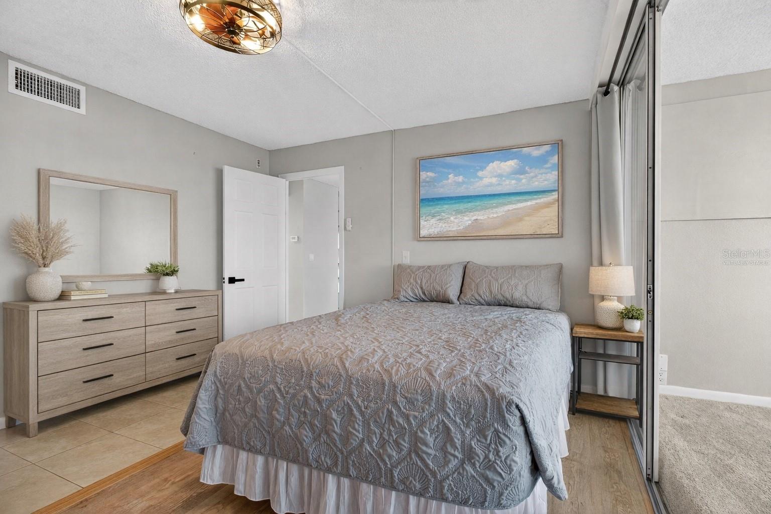 Virtually staged. Bedroom