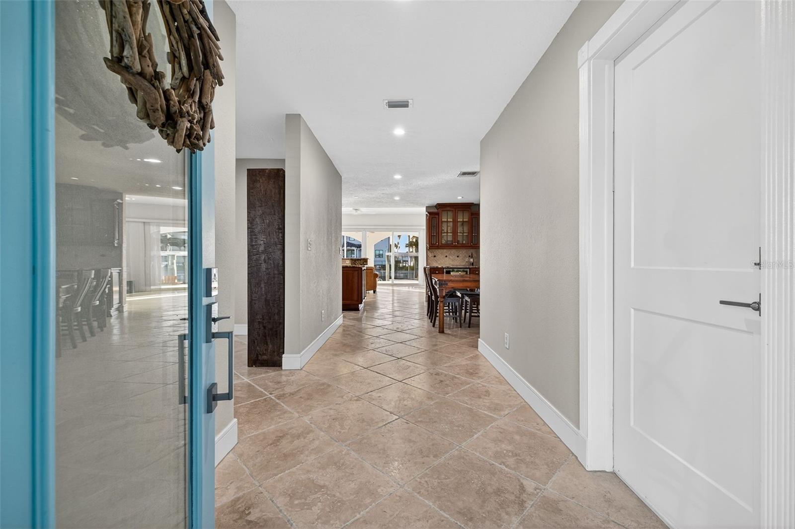 Front entrance to water view.