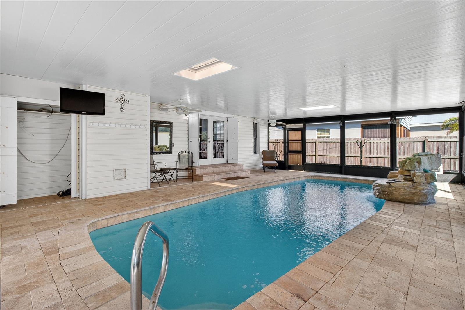 Heated pool and Waterfall