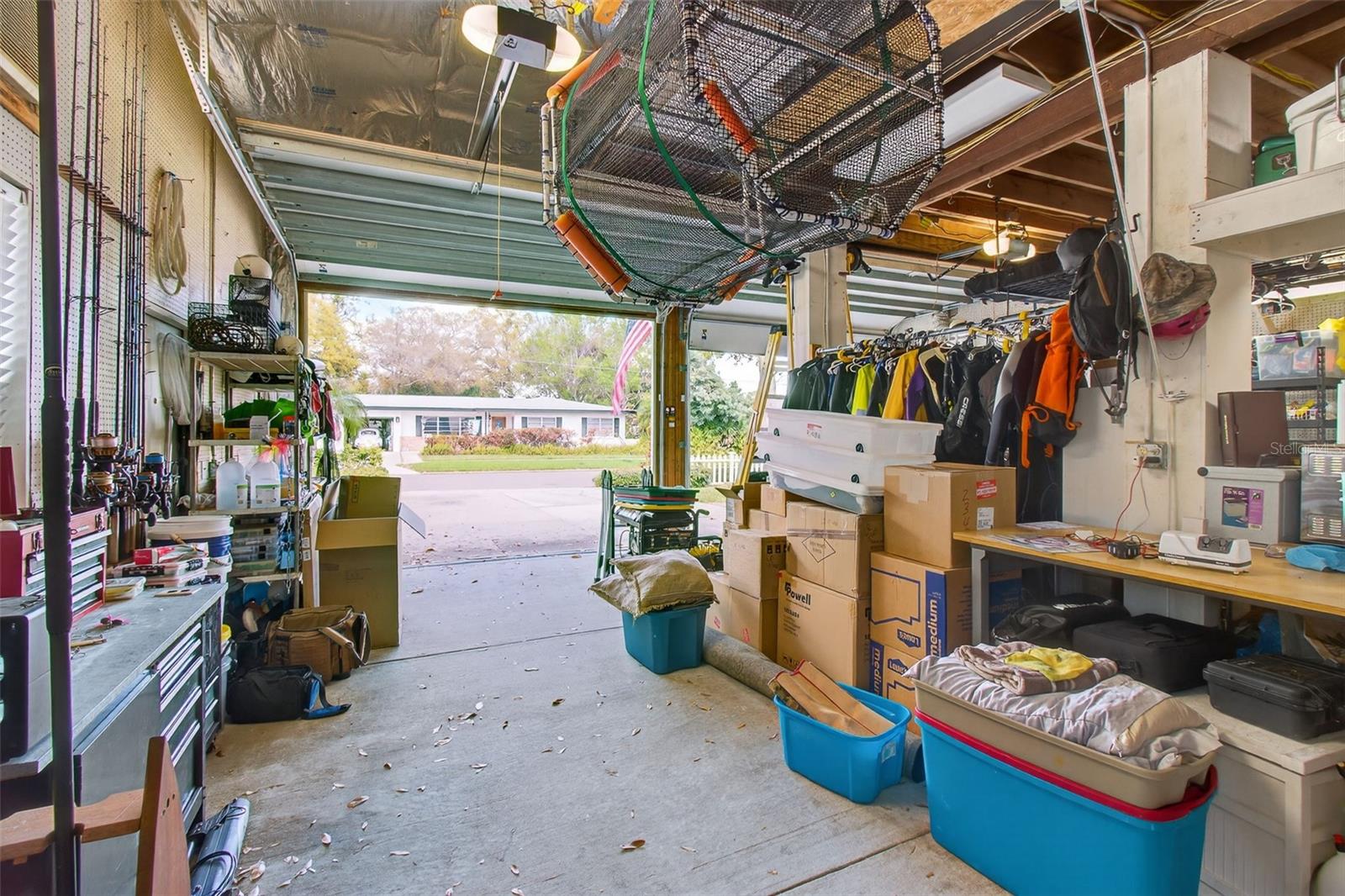 Spacious 2 car garage with high ceilings