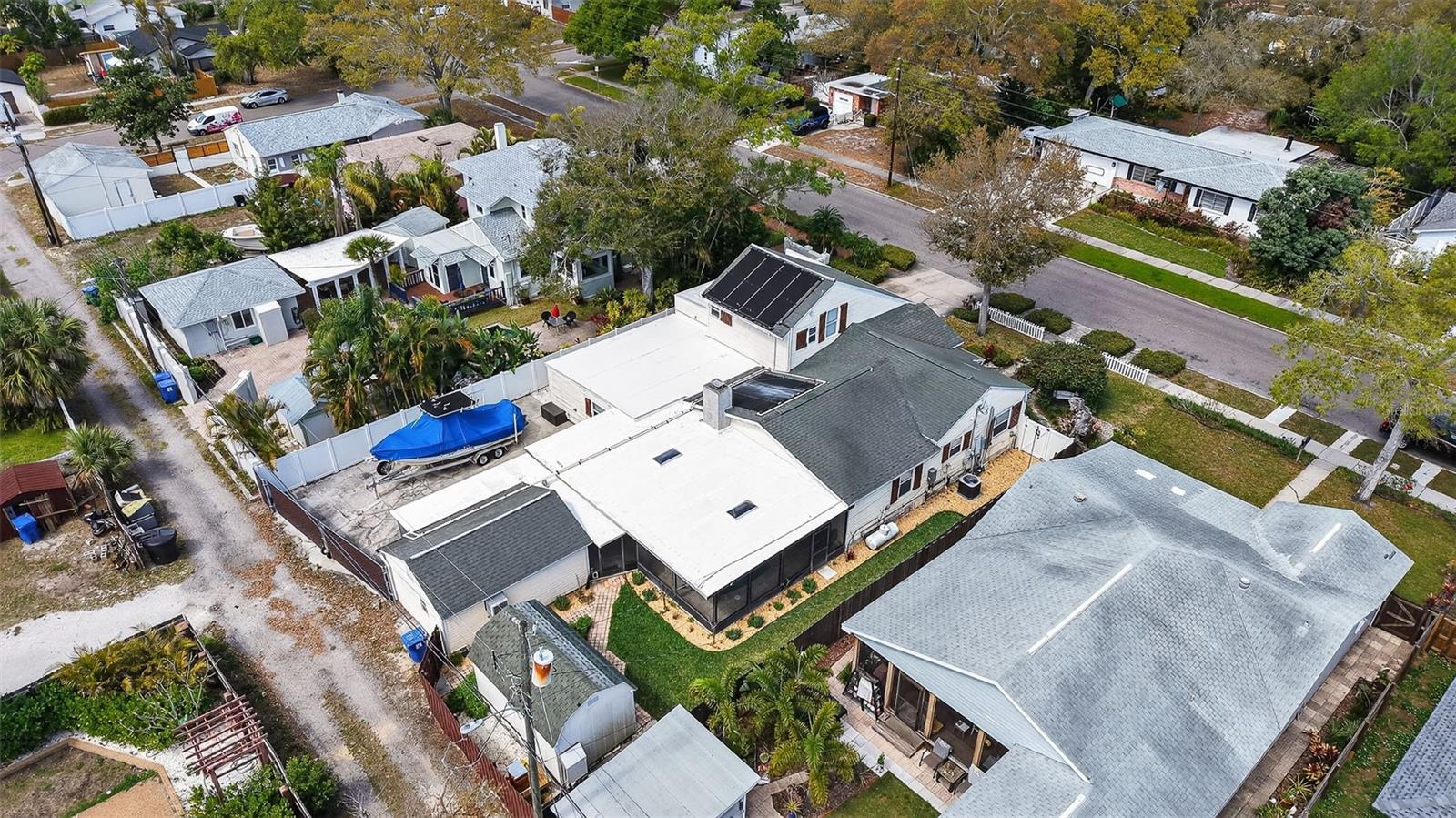 Aerial view from back of home