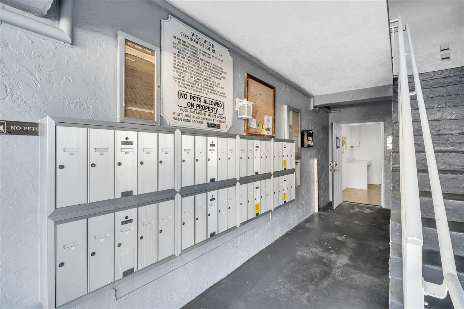 Enjoy the convenience of your own assigned mailbox in this secure, central location.