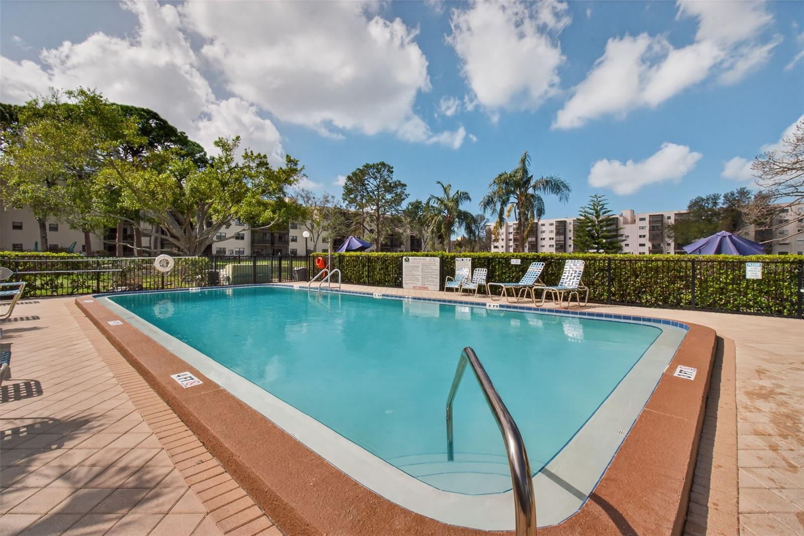 Heated adults only swimming pool.