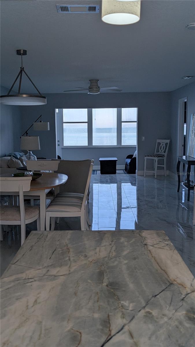 Stunning view from the Kitchen Island!