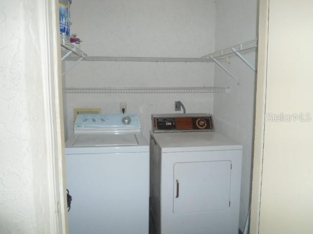 laundry closet and storage