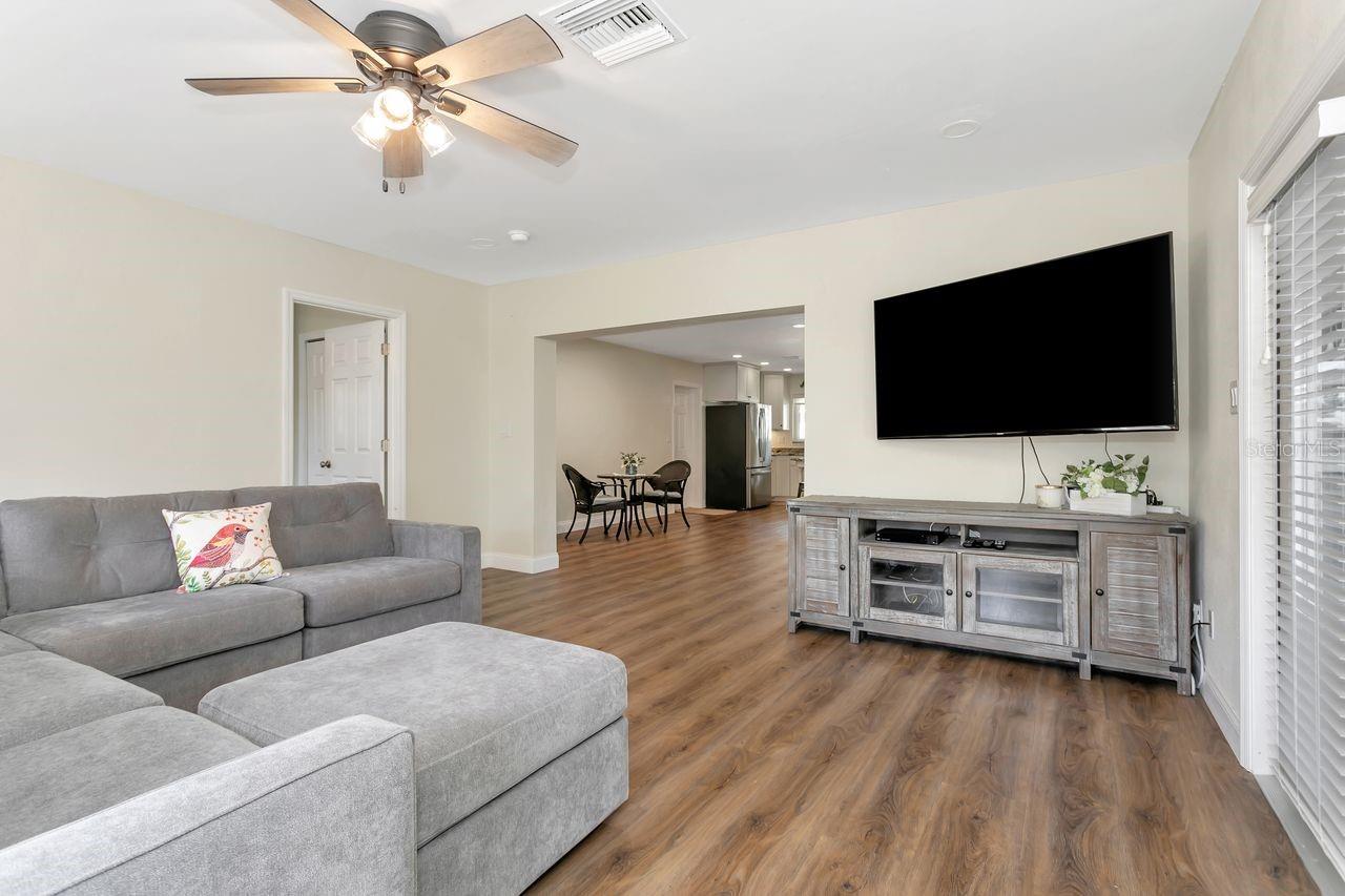 Extended living area beyond the Great Room