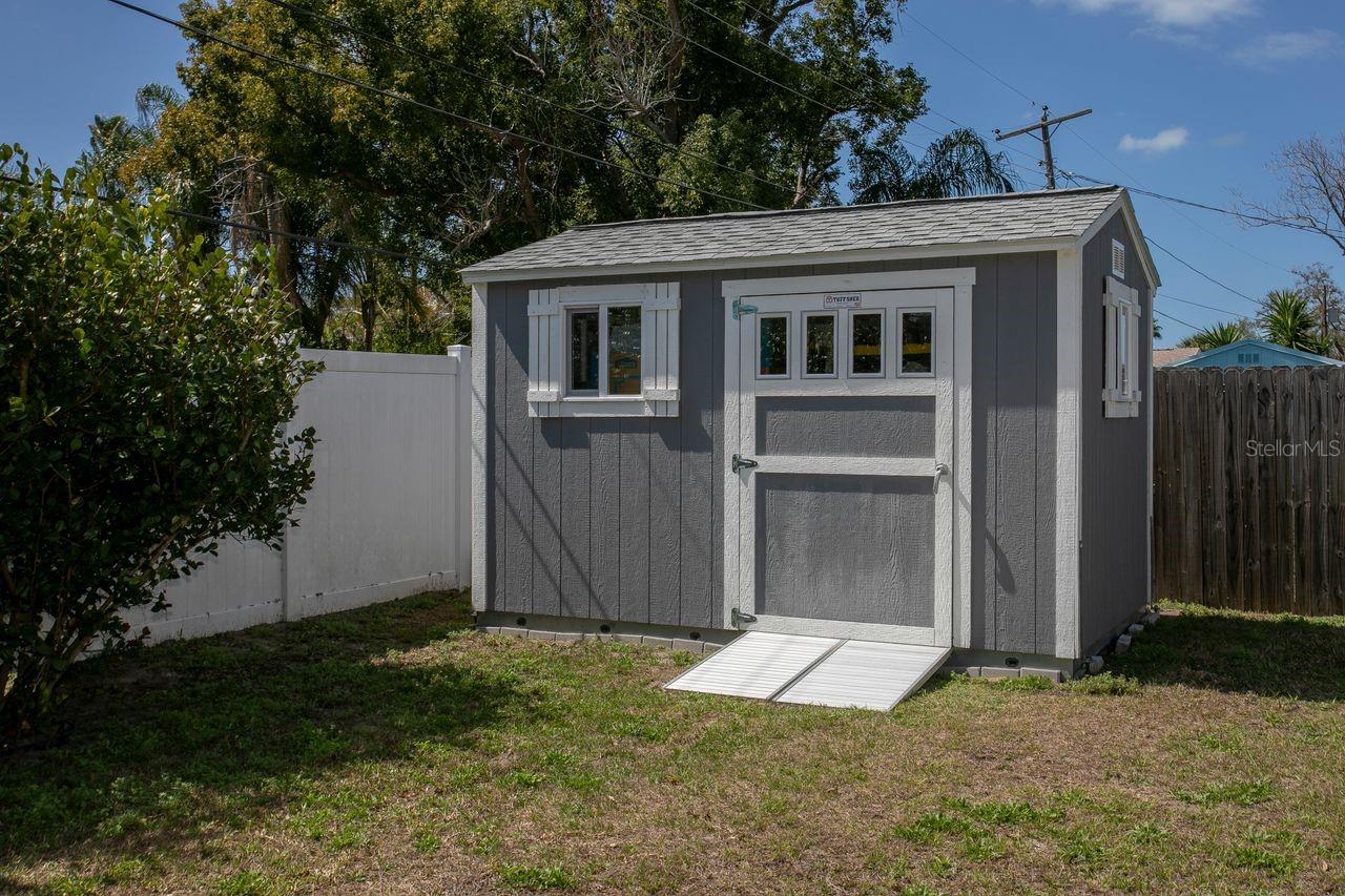 Large shed for storing beach toy and gardening supplies storage