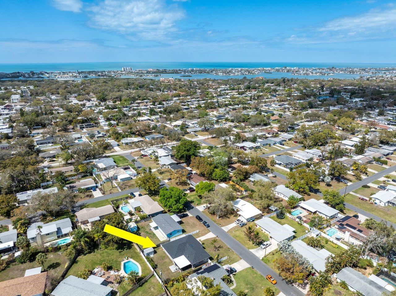 Just over 1.5 miles to the beach